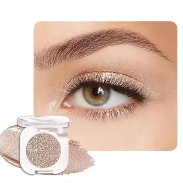 Light Nude Brown Single Shimmer Eyeshadow Makeup, Neutral Powder Eye Shadow for Mature Skin, Nude Sheer Shimmer Eyeshadows Buildable Waterproof, sombras para ojos, Vegan & Cruelty-Free