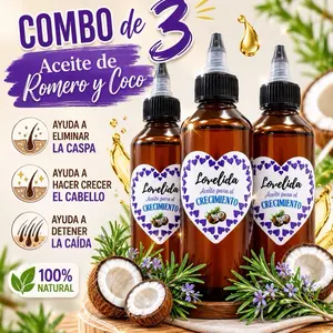 3-Pack Rosemary & Coconut Hair Growth Oil Helps Reduce Hair Loss & Promote Hair Growth