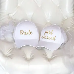 CC Just Married Bridal Veil Cap for Women