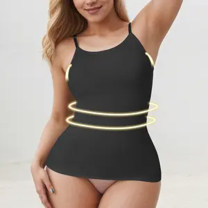 SHINYUAN 1/2PCS Women's Tummy Control Camisole Seamless Shapewear Tank Top Slimming Shaper with Compression