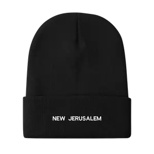 UNISEX EMBROIDERED NEW JERUSALEM KNIT BEANIE