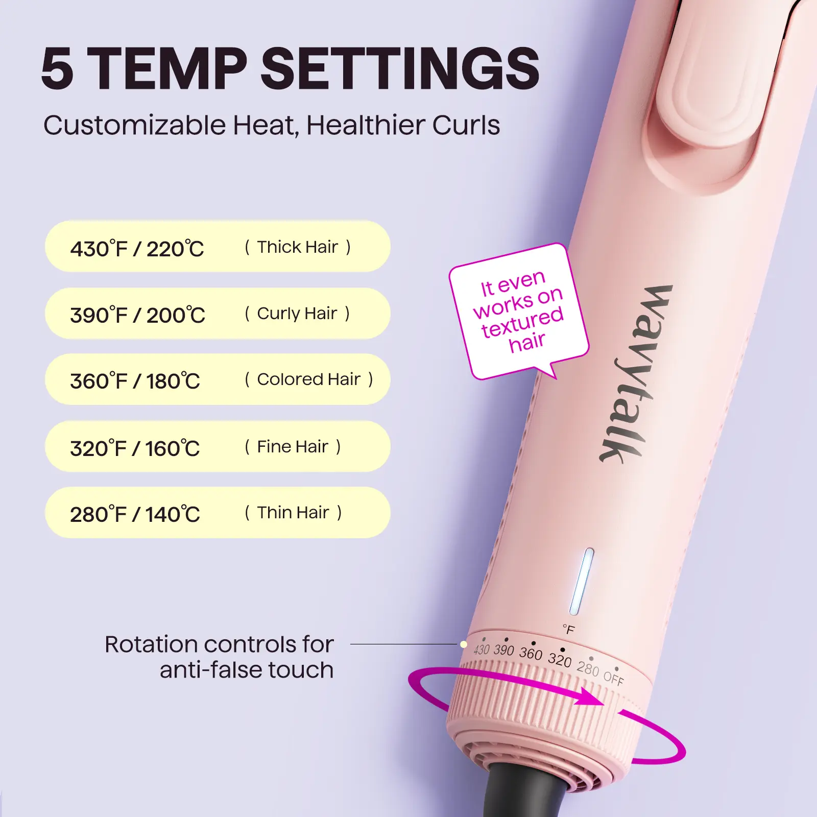 Wavytalk Cool Curl Airflow Styler, 2 in 1 Flat Iron and 