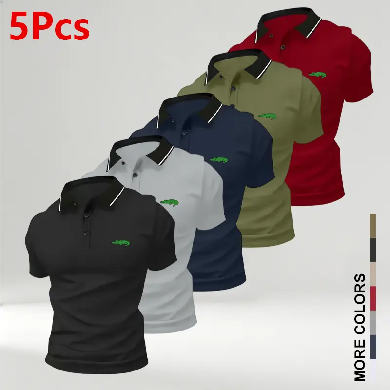 Black + Gray + Dark Blue + Army Green + Red
