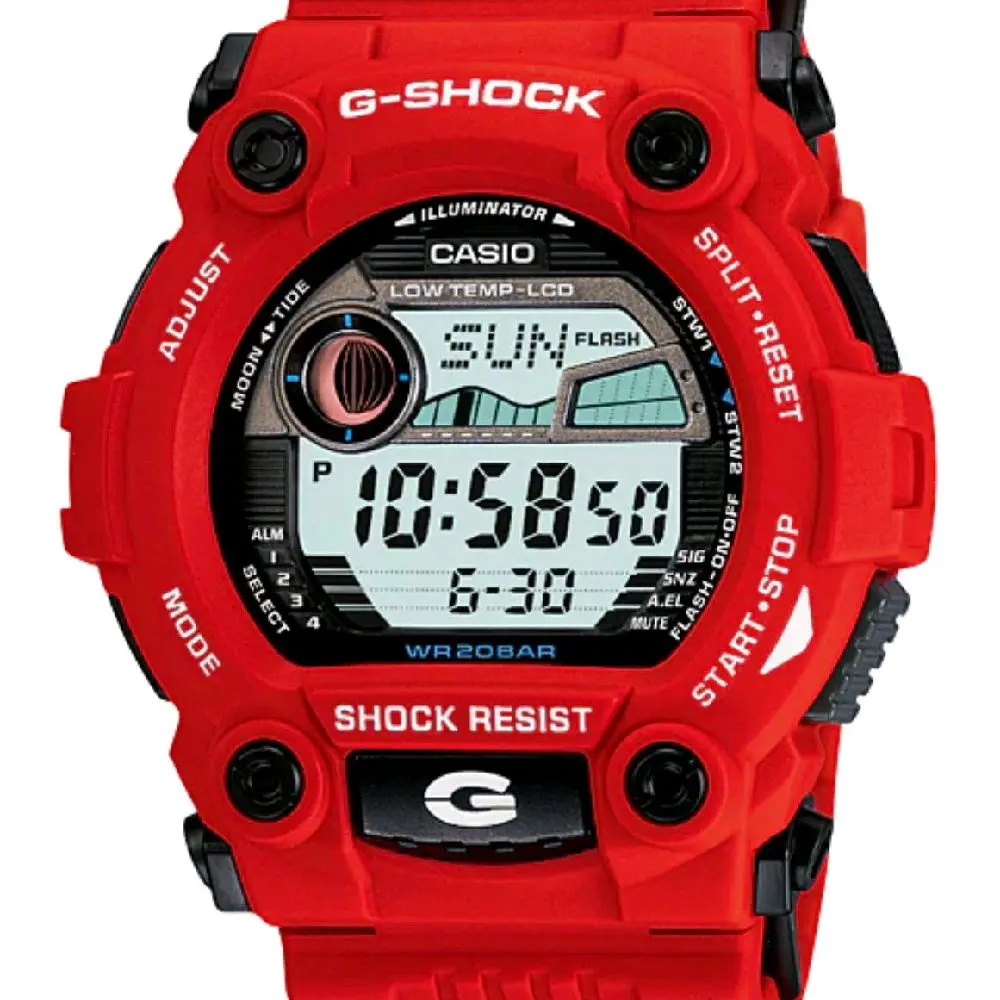 G7900A-4 New G shock Red X Large 200m Water Resistant men' s Beautiful watch