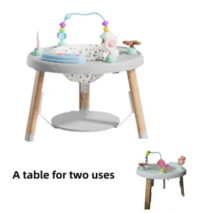 Play table ,3-Stage Activity Center for 4+ Months Babies, Bounce Gym, Musical Early Learning Table, Soothing Jumper & Play Table