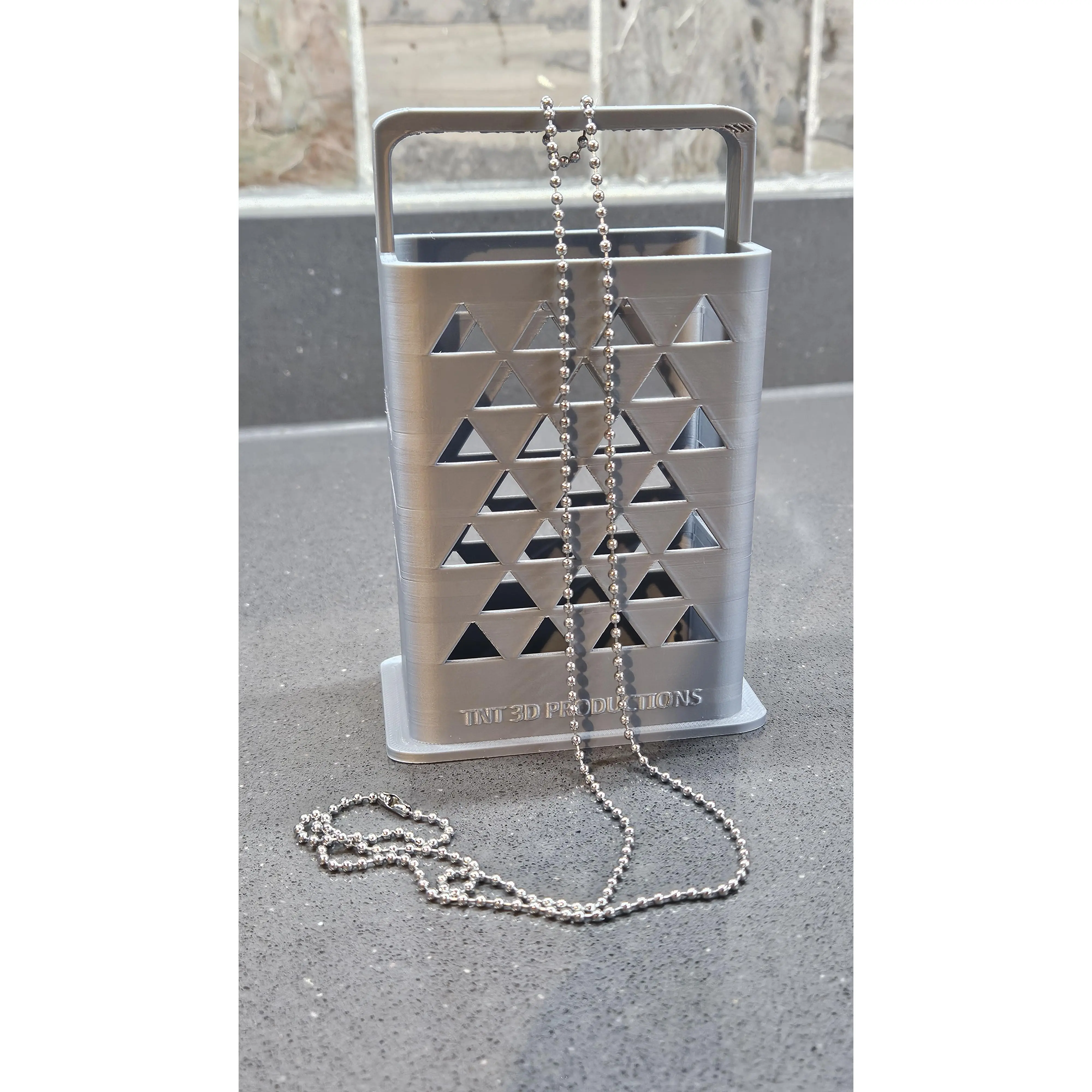 Football Gear Cheese Grater Necklace with 30" Ball Chain