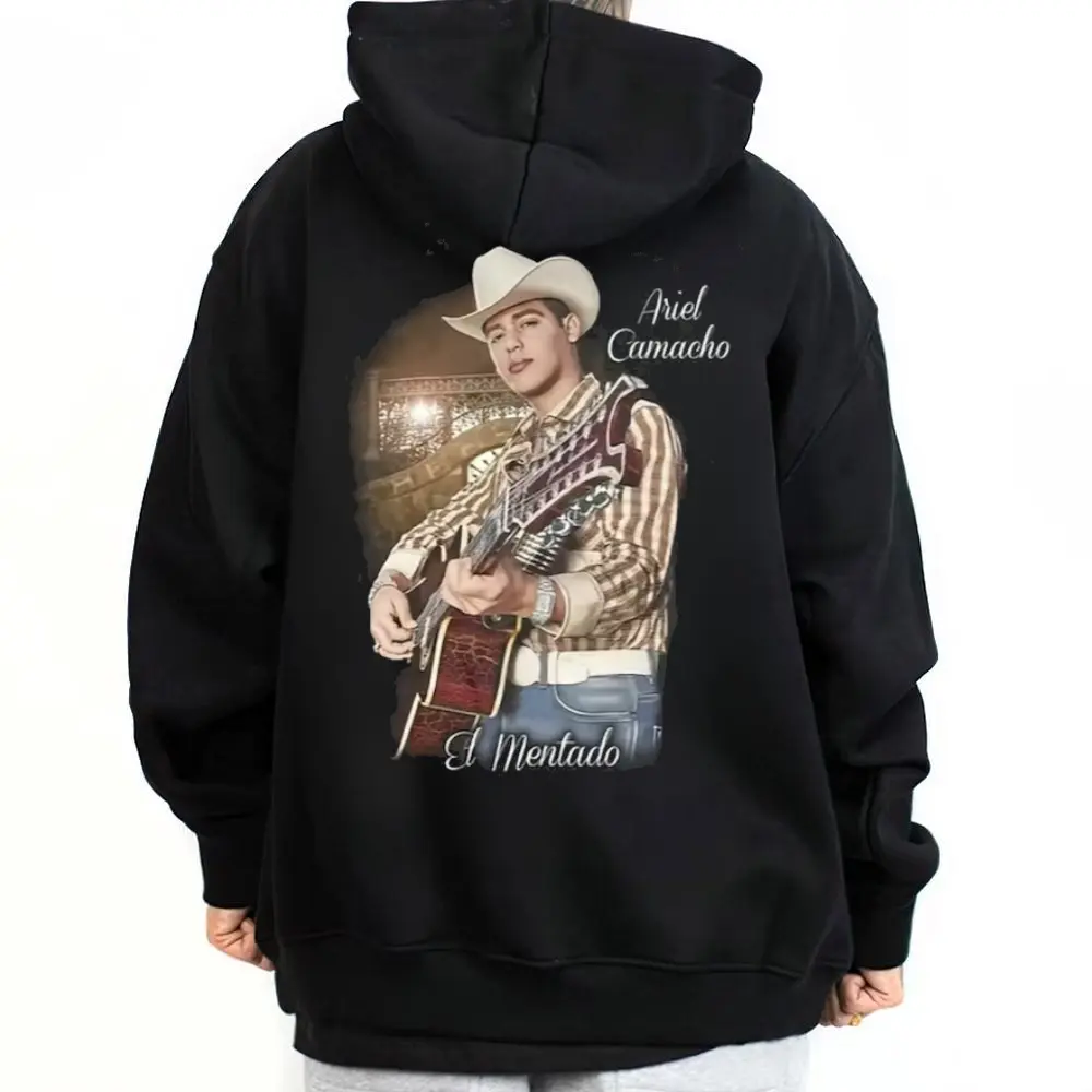 Ariel Camacho 03 Unisex Pullover Hoodie - Round Neck, Oversized, Casual Street Style, Chicano Mexican Streetwear, Cotton-Polyester Fabric Basic Loose Menswear Top  Sweatshirt Outfit fashion Clothing  Lowrider Gangsta Music