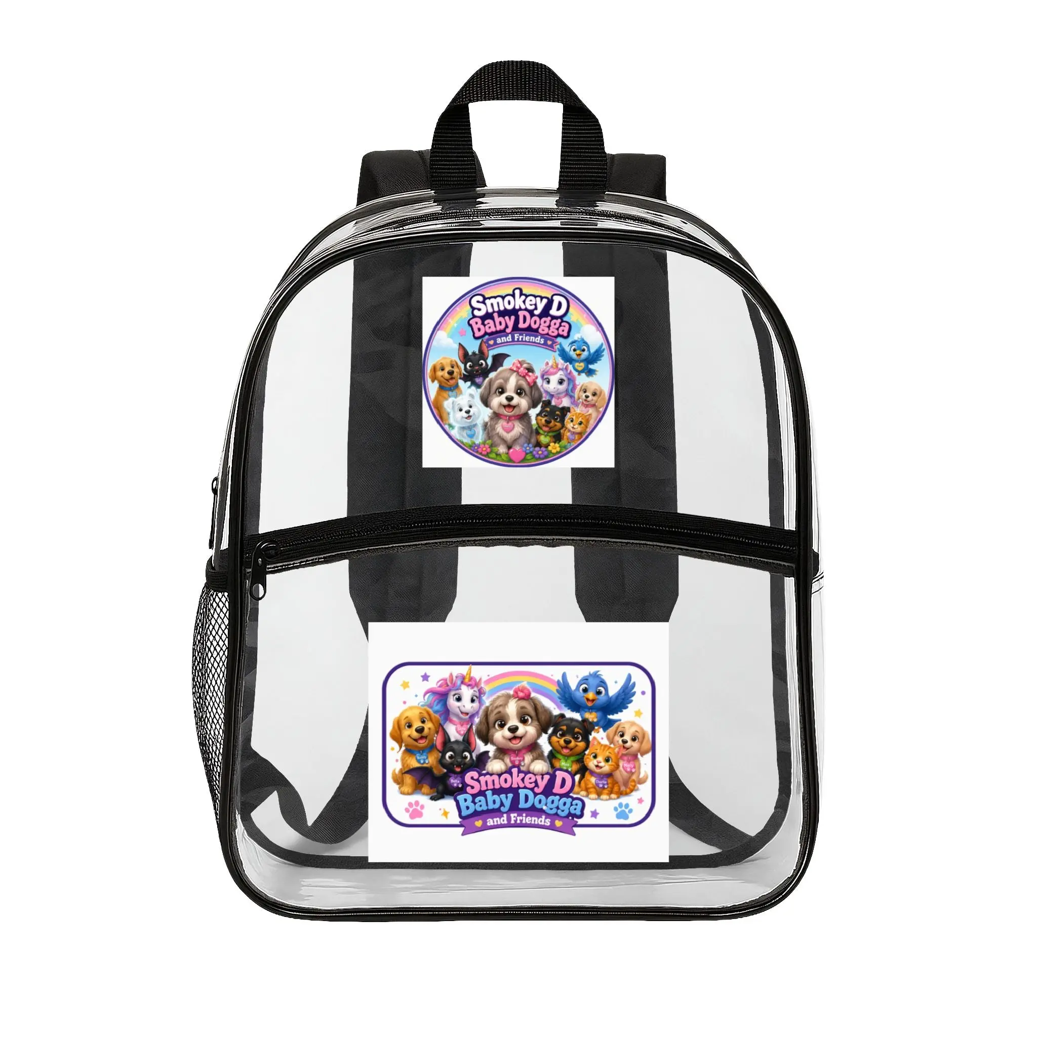Clear Backpack — Smokey D's Baby Dogs Cute Character Clear School Bag