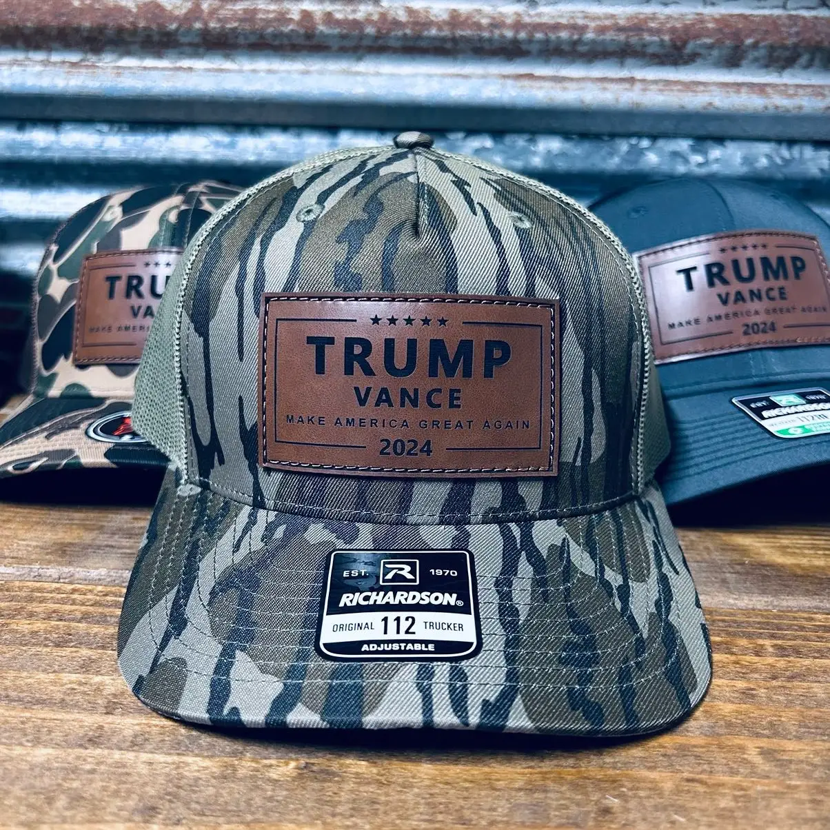 Trump Vance leather patch Hat