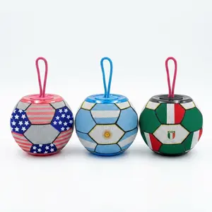 Limited Edition Soccer Ball Speaker USA Argentina Mexico 360° Sound Bluetooth 5.0 IPX5 Water-Resistant 5 Hours Playtime Portable Audio Companion with USB Charging Cable