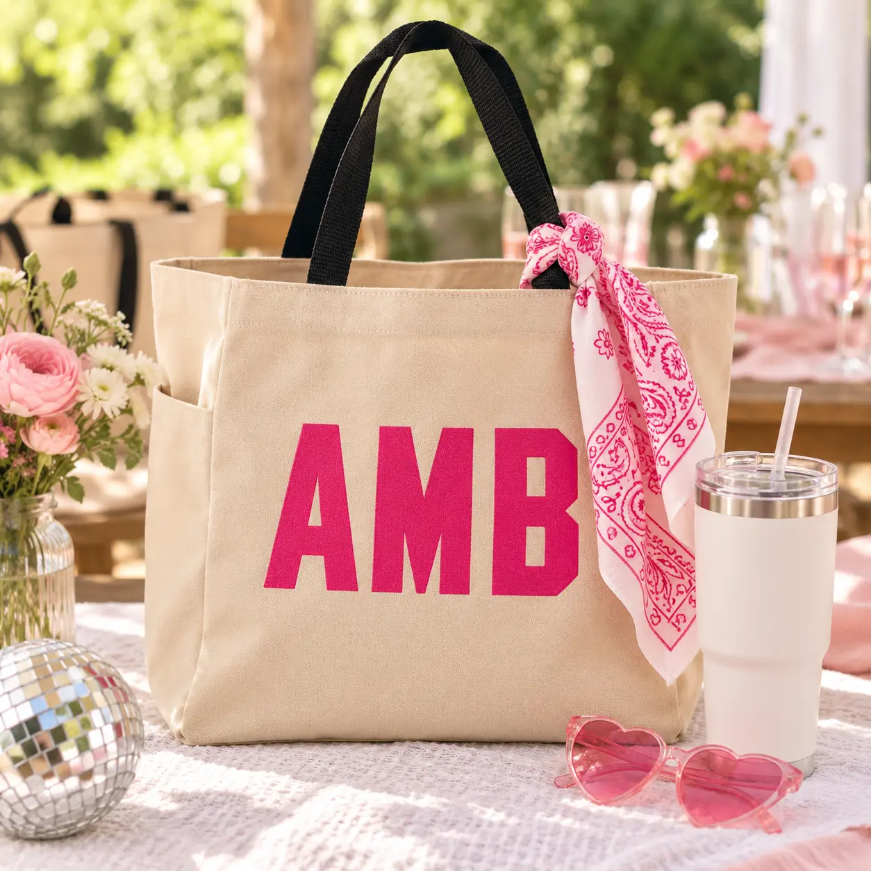 Personalized Monogram Tote Bag