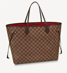 Pre-owned Louis Vuitton leather Tote Bags Neverfull GM Damier Ebene （molly 25100029 08）
