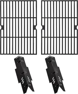 Grill Replacement Parts for Dyna-Glo 2-Burner DGF350CSP, DGF350CSP-D, DGC350CNP-D, DGF350SNP, DGF350SNP-D, 70-01-634, DG1-70-01-634-R, Cast Iron Grill Grate and Porcelain Steel Heat Plate