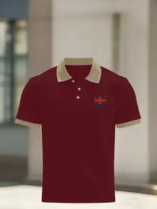 Men's London Graphic Polo Shirt, Slim Fit Casual Wear, Breathable Summer Top, Ideal for Travel & Daily