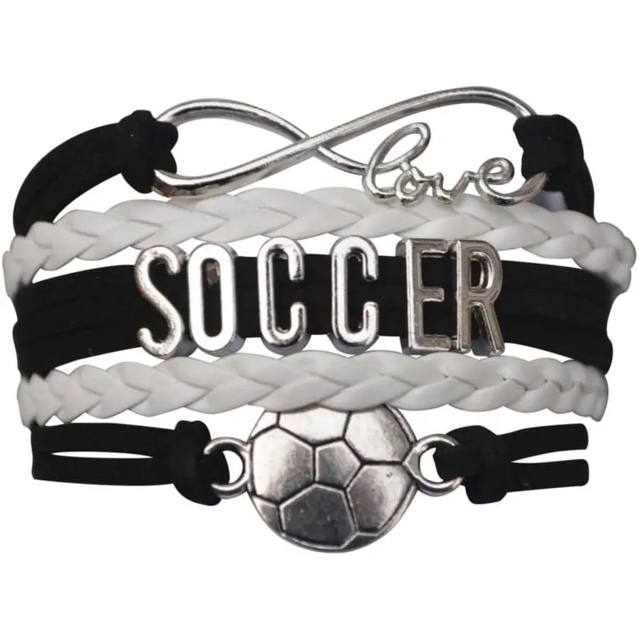 Soccer Charm Bracelet, Soccer Jewelry, Adjustable Bracelet. Soccer Bracelet Gift for Players and the Team