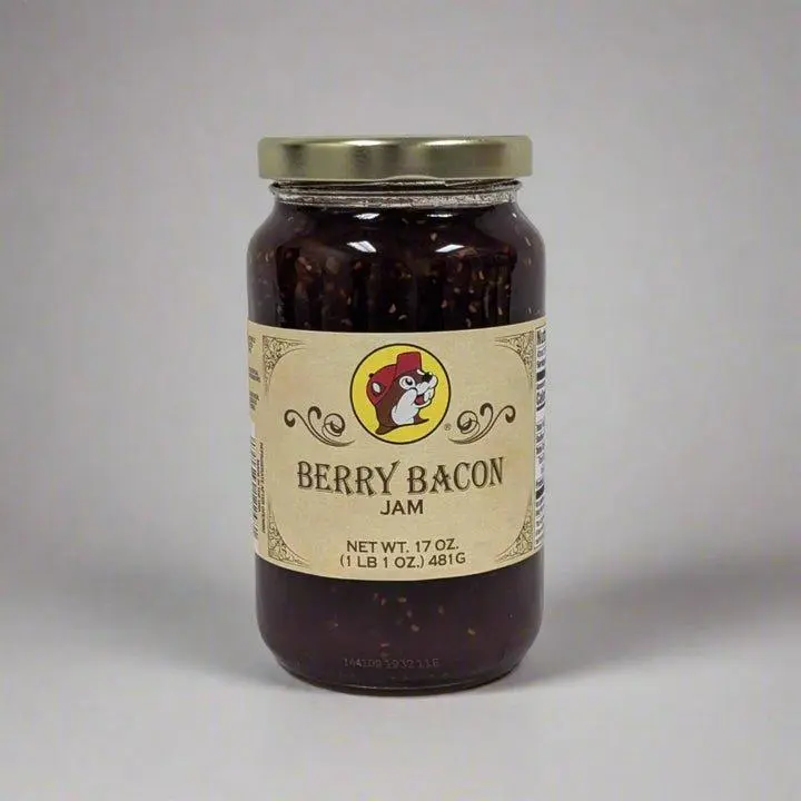 Buc-ee's Speciality Gourmet Berry Bacon Jam, 17 oz Jarred Preserve - Sweet, Savory, Bold Flavor with Smoky Bacon, Fresh Berries - Versatile for Toast, Burgers