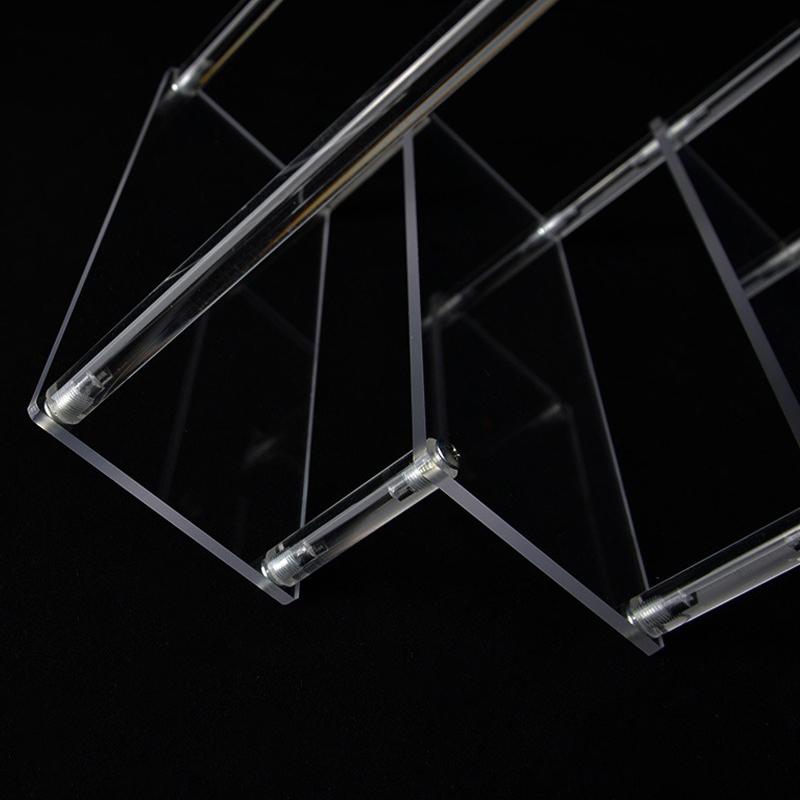 1-5 Tier Acrylic Display Risers Clear Shelf Doll Clay Figurine Display Stand for Desserts Perfume Organizer Showcase W-10