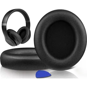 Replacement Earpads for  Studio Pro  Noise Cancelling Headphones, Cushions Ear Pads with Soft Protein Leather, Noise Isolation  - Black