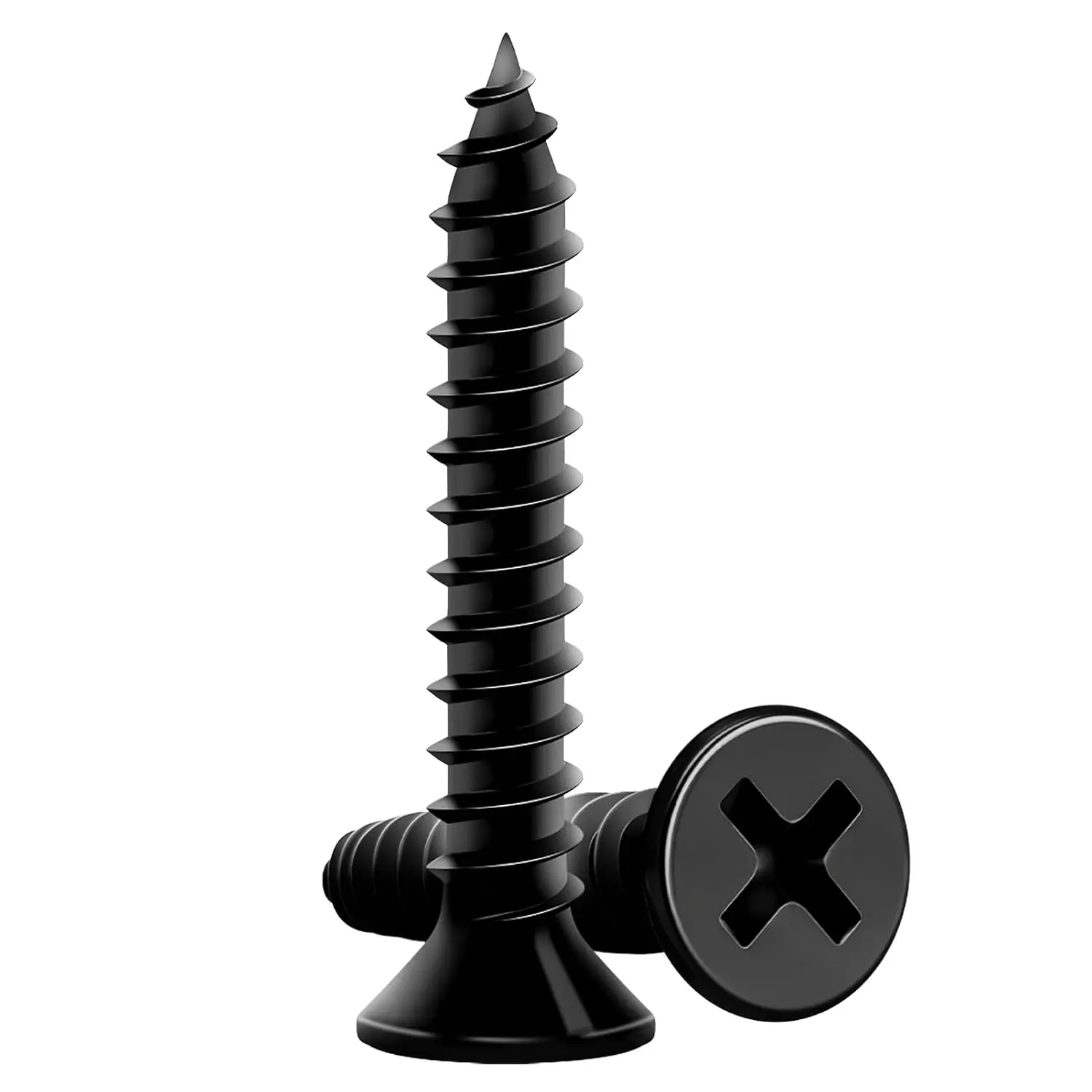 Black Phillips Wood Screws, Self‑Tapping Drywall Screws for Wood DIY Repair Projects
