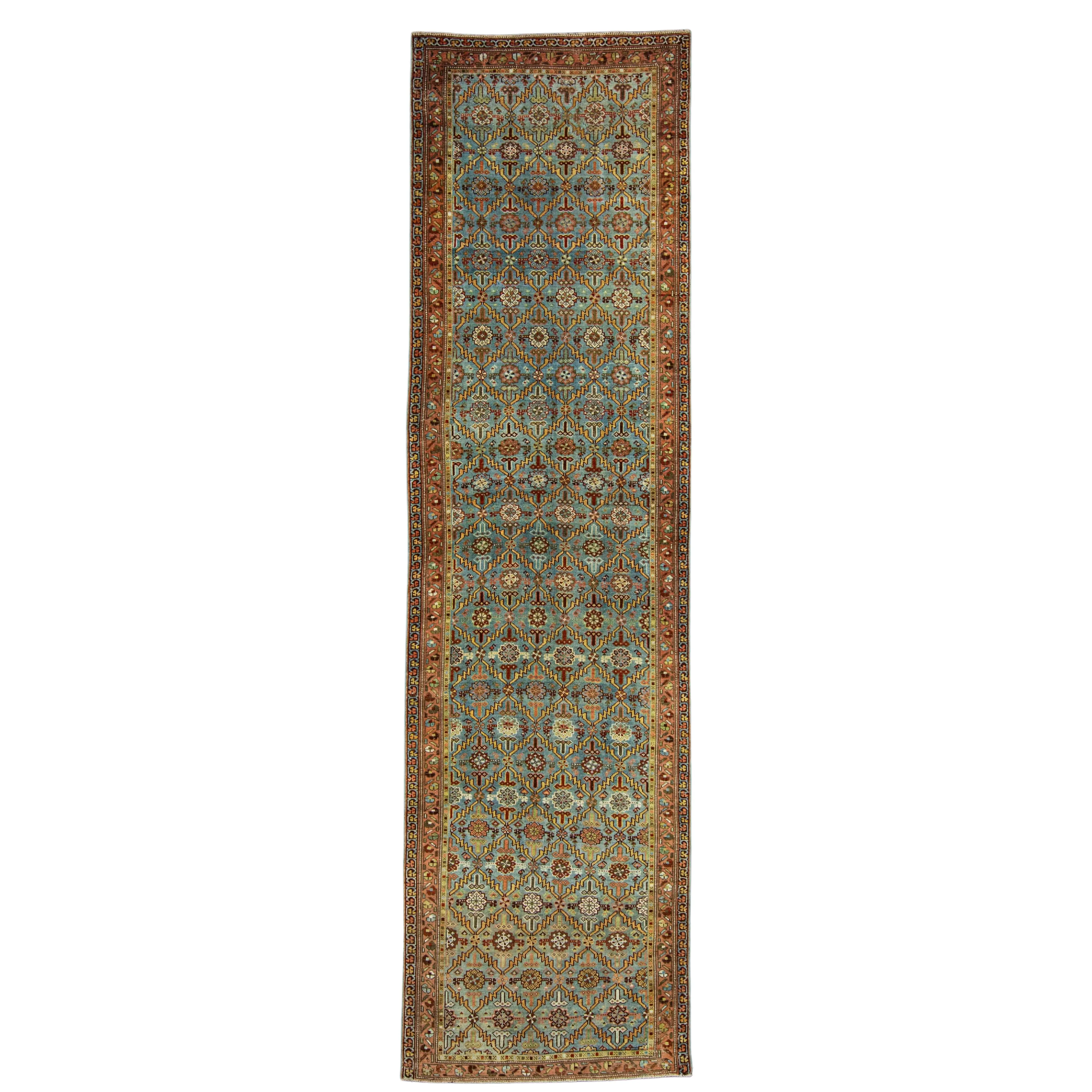 Turkish Antique Runner Rug 3'7" x 13' #23667