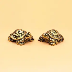 Small Turtle Statue Living Room Bedroom Decor, Brass Metal Solid Figurine, Elegant Home Ornament, Unique Gift Idea
