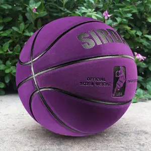 Durable Adult Training Felt Basketball - Soft and Durable Outdoor Sports Ball, Purple