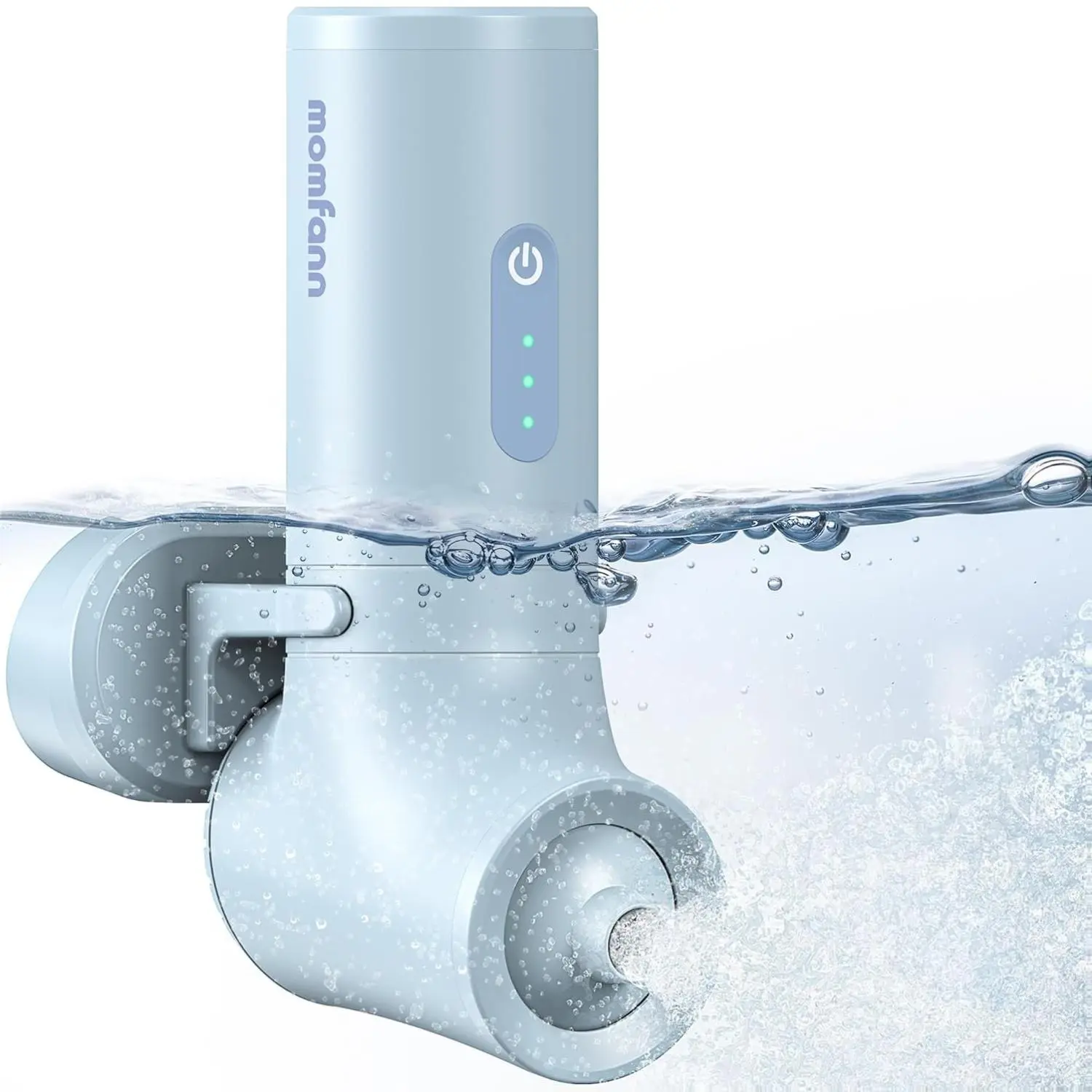 Momfann Bath Jet Spa, Cordless Portable Bathtub Accessories with 3-Level Adjustable Speed, 360° Adjustable Jets, Hydro-Massage for Home Spa Relaxation, Blue