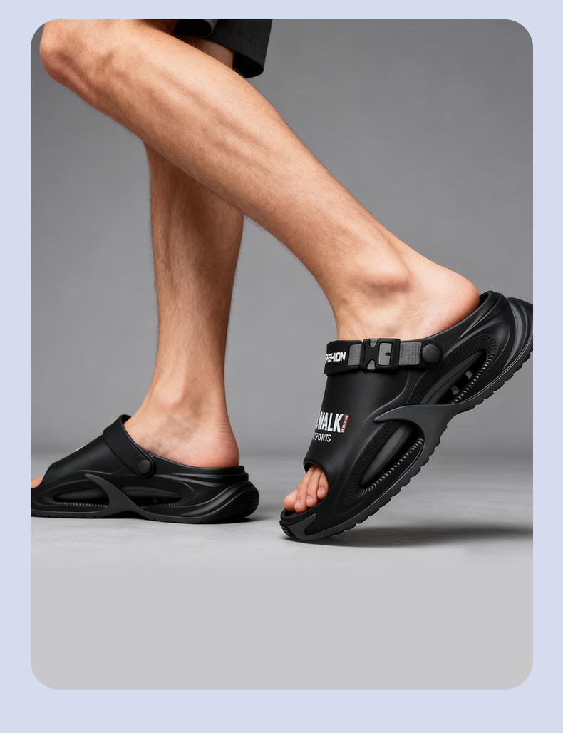 Supportive Slip-On Slippers with Arch Support for All-Day Comfort,Non-Slip Sandals,Indoor & Outdoor,for Driving ,Working, Camping, Beach ,Home