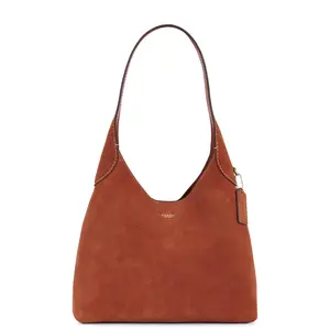 Coach Suede Brooklyn 28 Shoulder Bag in Clay