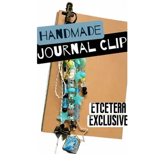Junk Journal Clip Bag Charm Tassel Bookmark Book Accessory Beac Dangles Raw Stone Gold Upcycled Handmade Scrapbook Charm Purse Keychain Gift