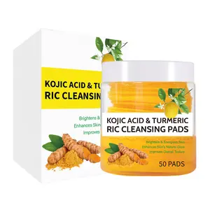 50 Pcs Turmeric Cleansing Wipes for Women, Gentle Facial Care, Improves Skin Elasticity, Suitable for All Skin Types, Portable & Easy Use, Makeup Removal Wipes, Makeup Remover Wipes