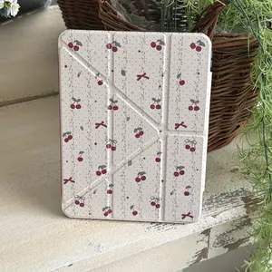 Anti-Drop iPad Case for iPad Pro/air 3 (10.5"), New Design, Protective Cover for iPad Air 5 (10.9"), Creative High-End Feel, Polka Dot Cherries, Shockproof Kickstand Cover