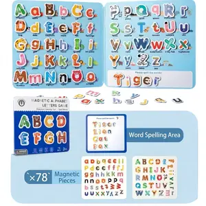 Animal Alphabet Magnets, Montessori Toddler Learning Toy, Large Non-Toxic ABC Fridge Magnets for Kids 3-5, Screen-Free Educational Spelling Game