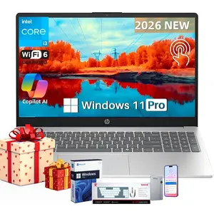 2026 HP 15.6" Touch Laptop, Win 11 Pro, up to 32GB RAM, 512GB SSD, Intel i3-1315U Up to 4.5GHz, Copilot,Bundle Accessory,Suit for Business&Student