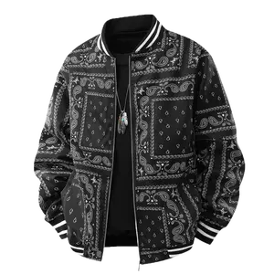 Mens Loose Fit Lightweight Jacket Casual Stylish bomber Jacket Round-neck casual style, suitable for daily work attire