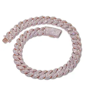 22mm Bubble Cuban Chain Iced-Out Zircon Bling Hip-Hop Statement Chain for Men