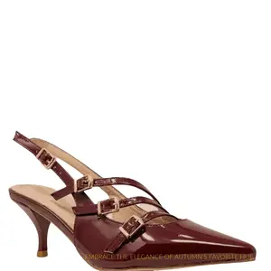 Burgundy Bliss Kitten Heels