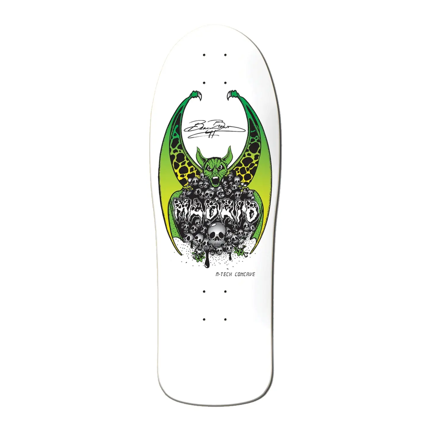 Madrid Deck Beau Brown Re-Issue White 10.37" x 30.62" Old School