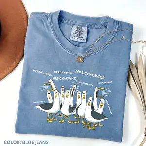 Comfort Colors Custom Seagull Teacher T-shirt, Funny Teacher Tee, Personalized Teacher Appreciation Gift, Gift for Teachers, Teacher Life Shirt