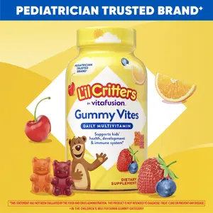 L’il Critters Gummy Vites Daily Kids Multivitamin - 190 Gummies- Assorted Fruit Flavors - With Vitamins C & D - Immune & Development Support