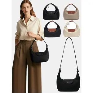 Fashion Crescent Bag Lightweight Durable Nylon Handbag with Adjustable Strap Satchel for Versatile Use in Multiple Colors Stylish Essential Companion Hobo Crossbody Bag Adjustable Shoulder Bag