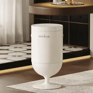 Mrbin Aesthetic 5.3 Gallon Motion Sensor Trash Can – Elegant Wine Glass Shape Touchless Bin for Bedroom & Office mrbin