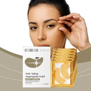 EELHOE Golden Eye Mask, nourishes and comforts the delicate skin around the eyes. It is gentle and suitable for the eye area, with a thin and easy-to-adhere film. It contains water, glycerin, sodium alginate,hyaluronic acid, and hydrolyzed coll