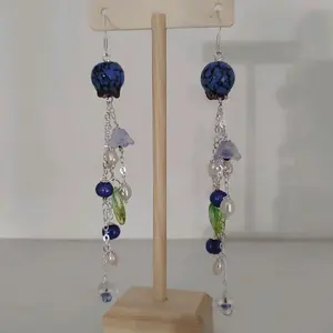 blueberry drop earrings