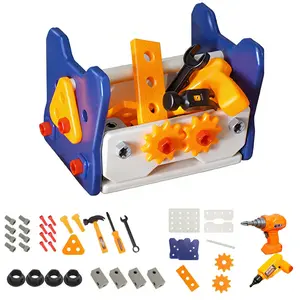 41 Pieces Tool Kit with Electric Drill, Engineer Simulated Repair Tool Set, Play House Toy, Educational Toys for kid 3+ Year Old, Birthday Gifts for Boys Girls