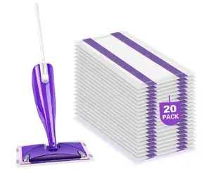 Mop Pads Refills for Swiffer Power Mop: 20 Pcs Wet Dry Disposable Pad for Multi-Surface Floor Cleaning - Mopping Replacement for Tile Hardwood - Sweeping Cloths for Home Kichen