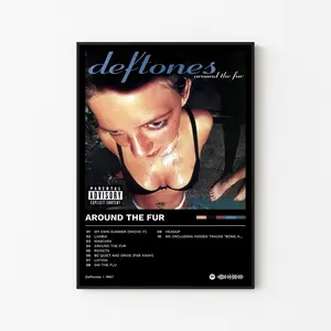[Sale Up To 40%][Unframe] Deftones Around the Fur Album Cover Poster, Alternative Metal Wall Art, 90s Rock Music Aesthetic Decor, Gift for Deftones Fans