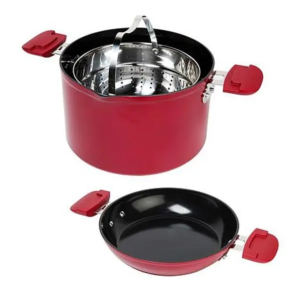 KitchenHQ 7-Quart Swing Pot with Skillet Lid