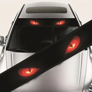 Car Windshield Sticker, Waterproof & Sunshade Decoration, UV Protective, Unique Auto Modification Decorative Vinyl Decals, Car Sunshade Outside Car