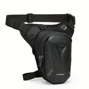 Waterproof Motorcycle Leg Bag, Adjustable Shoulder Strap & Double Zipper Compartment Waist Bag, Outdoor Riding Waist Bag for Off-road Bikes & Motorcycles, Motorcycle Accessories